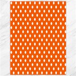 Polka Dots - White on Safety Orange Canvas 36  x 48 