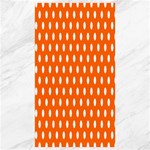 Polka Dots - White on Safety Orange Canvas 40  x 72 