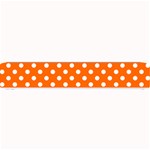 Polka Dots - White on Safety Orange Small Bar Mat