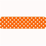 Polka Dots - White on Safety Orange Medium Bar Mat