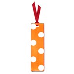Polka Dots - White on Safety Orange Small Book Mark