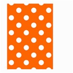 Polka Dots - White on Safety Orange Large Garden Flag (Two Sides)