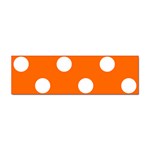 Polka Dots - White on Safety Orange Sticker Bumper (100 pack)