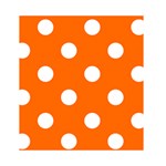 Polka Dots - White on Safety Orange Greeting Card 4.5  x 6 
