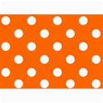 Polka Dots - White on Safety Orange 5  x 7  Photo Cards