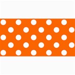 Polka Dots - White on Safety Orange 4  x 8  Photo Cards