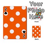 Polka Dots - White on Safety Orange Playing Cards 54 Designs