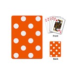 Polka Dots - White on Safety Orange Playing Cards (Mini)