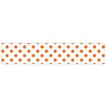 Polka Dots - Safety Orange on White Flano Scarf (Small)