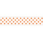 Polka Dots - Safety Orange on White Flano Scarf (Large)