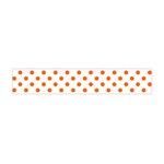Polka Dots - Safety Orange on White Flano Scarf (Mini)