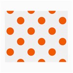Polka Dots - Safety Orange on White Small Glasses Cloth