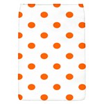 Polka Dots - Safety Orange on White Removable Flap Cover (S)