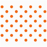 Polka Dots - Safety Orange on White Collage 8  x 10 
