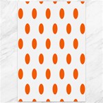 Polka Dots - Safety Orange on White Canvas 12  x 18 