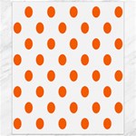 Polka Dots - Safety Orange on White Canvas 20  x 24 