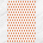 Polka Dots - Safety Orange on White Canvas 24  x 36 