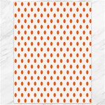 Polka Dots - Safety Orange on White Canvas 36  x 48 