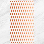 Polka Dots - Safety Orange on White Canvas 40  x 72 
