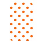 Polka Dots - Safety Orange on White Memory Card Reader (Rectangular)