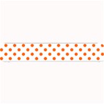 Polka Dots - Safety Orange on White Small Bar Mat