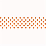 Polka Dots - Safety Orange on White Medium Bar Mat