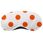 Polka Dots - Safety Orange on White Sleeping Mask