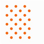 Polka Dots - Safety Orange on White Small Garden Flag (Two Sides)