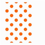Polka Dots - Safety Orange on White Large Garden Flag (Two Sides)