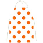 Polka Dots - Safety Orange on White Full Print Apron