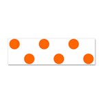 Polka Dots - Safety Orange on White Sticker Bumper (10 pack)
