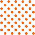 Polka Dots - Safety Orange on White ScrapBook Page 8  x 8 
