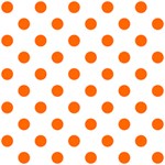 Polka Dots - Safety Orange on White ScrapBook Page 12  x 12 
