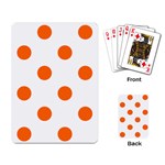 Polka Dots - Safety Orange on White Playing Cards Single Design