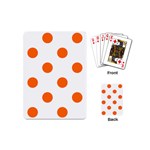 Polka Dots - Safety Orange on White Playing Cards (Mini)