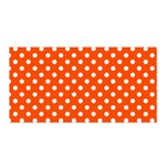 Polka Dots - White on Tangelo Orange Satin Wrap