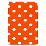 Polka Dots - White on Tangelo Orange Removable Flap Cover (S)