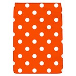 Polka Dots - White on Tangelo Orange Removable Flap Cover (L)