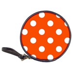 Polka Dots - White on Tangelo Orange Classic 20-CD Wallet