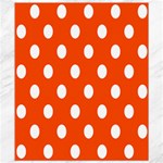 Polka Dots - White on Tangelo Orange Canvas 8  x 10 