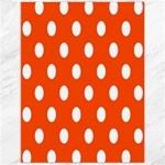 Polka Dots - White on Tangelo Orange Canvas 12  x 16 