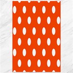 Polka Dots - White on Tangelo Orange Canvas 12  x 18 
