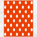 Polka Dots - White on Tangelo Orange Canvas 16  x 20 