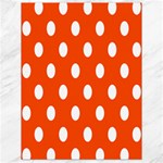 Polka Dots - White on Tangelo Orange Canvas 18  x 24 
