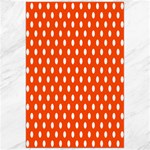 Polka Dots - White on Tangelo Orange Canvas 24  x 36 