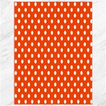 Polka Dots - White on Tangelo Orange Canvas 36  x 48 