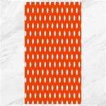 Polka Dots - White on Tangelo Orange Canvas 40  x 72 
