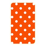 Polka Dots - White on Tangelo Orange Memory Card Reader (Rectangular)