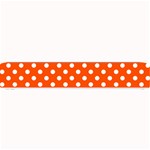 Polka Dots - White on Tangelo Orange Small Bar Mat