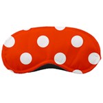 Polka Dots - White on Tangelo Orange Sleeping Mask